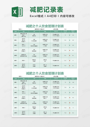 一个月科学减肥计划表