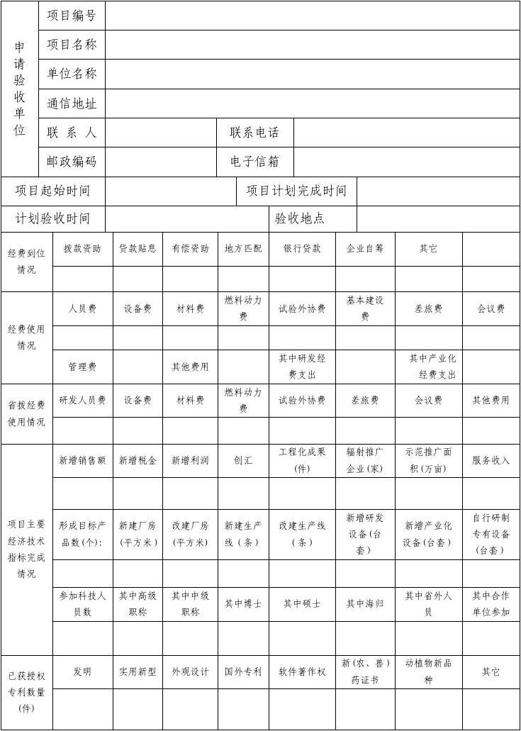 江苏科技项目表格填写指南